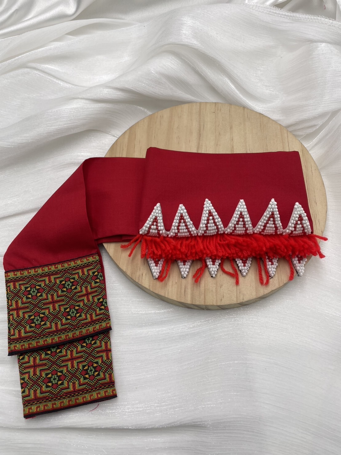 No.7（亮）大人款12瓣珠繡額花120cm