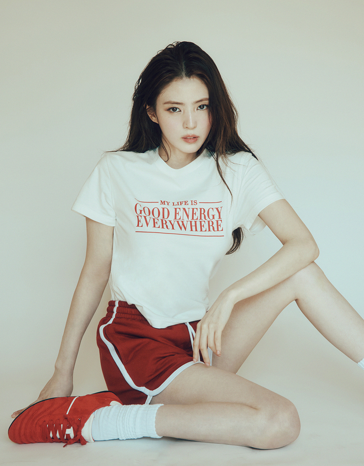 GIORDAND x [Han So-hee] Women's Graphic Short-sleeved T-shirt (Good Energy)