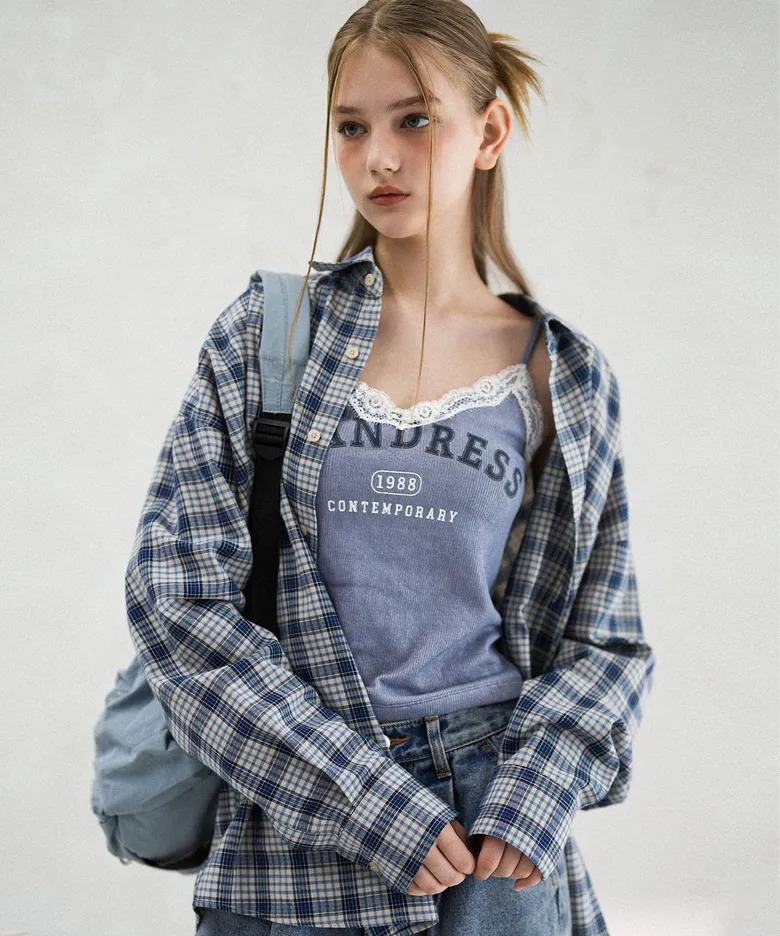 AVANDRESS Alton Overfit Check Shirt