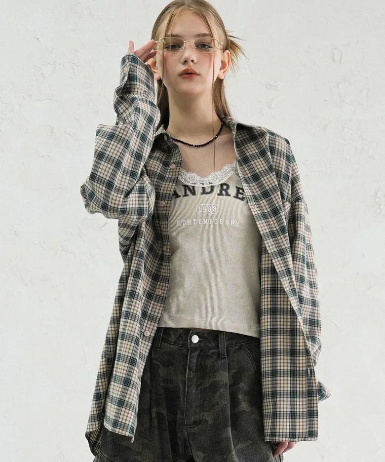 AVANDRESS Alton Overfit Check Shirt