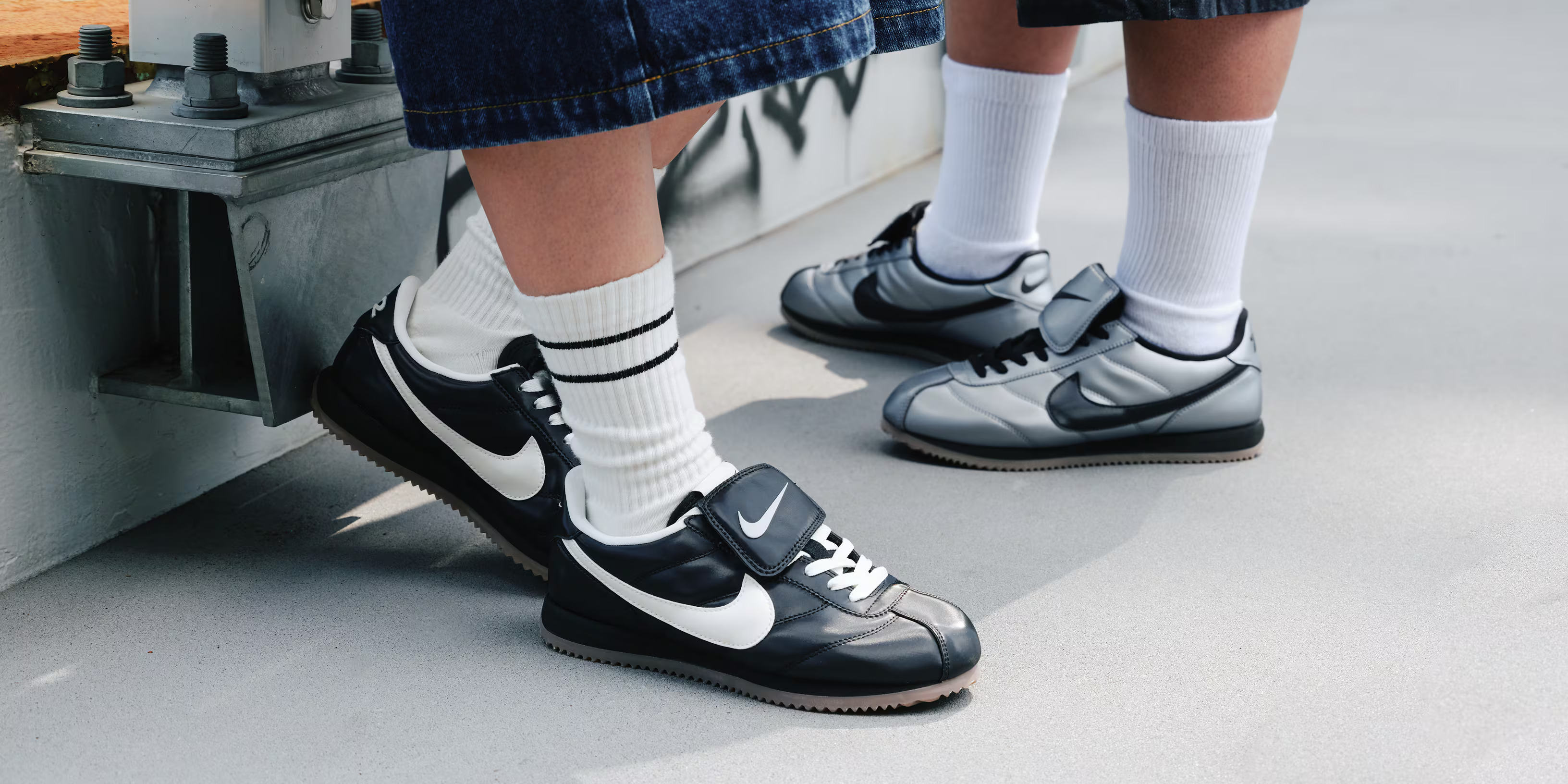 <日本限定!> NIKE CORTEZ SE 翻領鞋舌 休閒鞋 Y2K 阿甘鞋 焦糖底 復古 銀/黑 HQ3490-099 IM4843-010