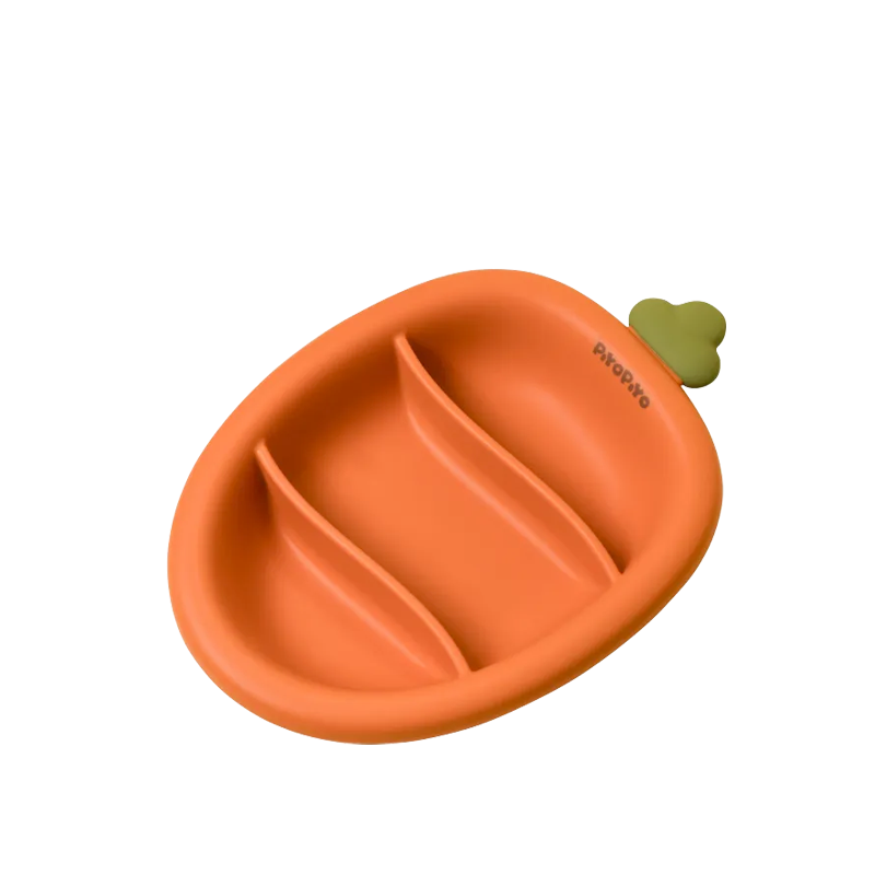 PiyoPiyo 黃色小鴨 鉑金矽膠大吸力蘿蔔盤