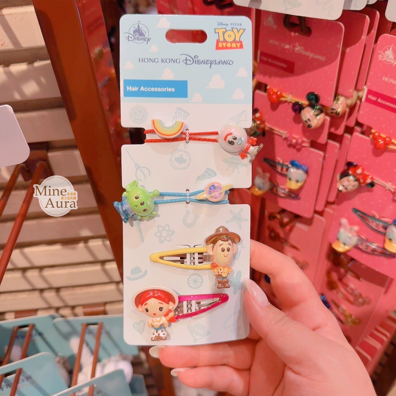 玩具總動員 Toy Story Q版造型 髮夾 髮束 髮飾 4入組 -香港迪士尼樂園