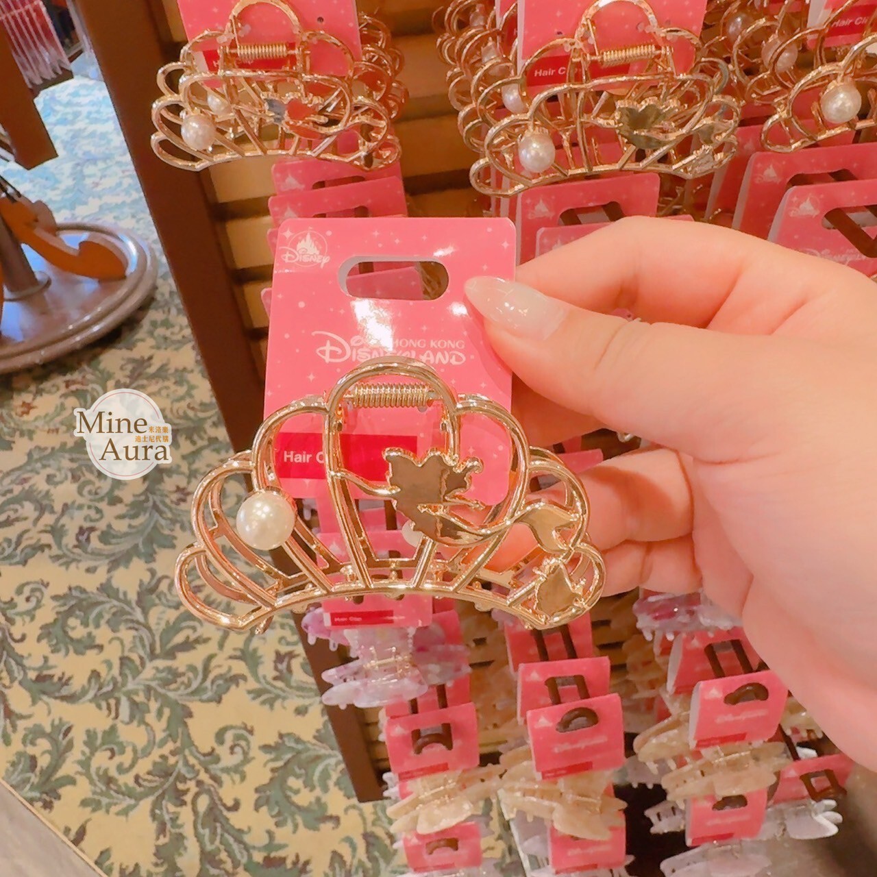 愛麗兒 Ariel 珍珠 造型 髮夾 髮抓 鯊魚夾 小美人魚 The Little Mermaid -香港迪士尼樂園