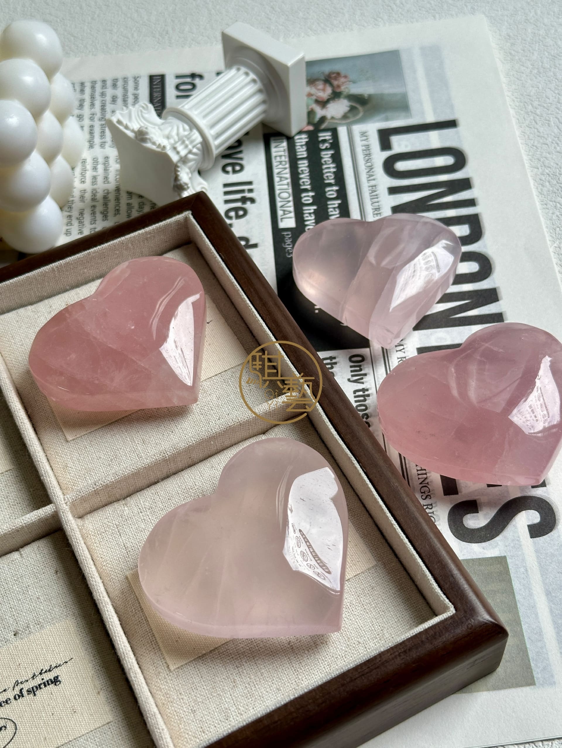 透體粉水晶愛心｜柔美療癒愛情能量水晶 守護幸福收藏推薦