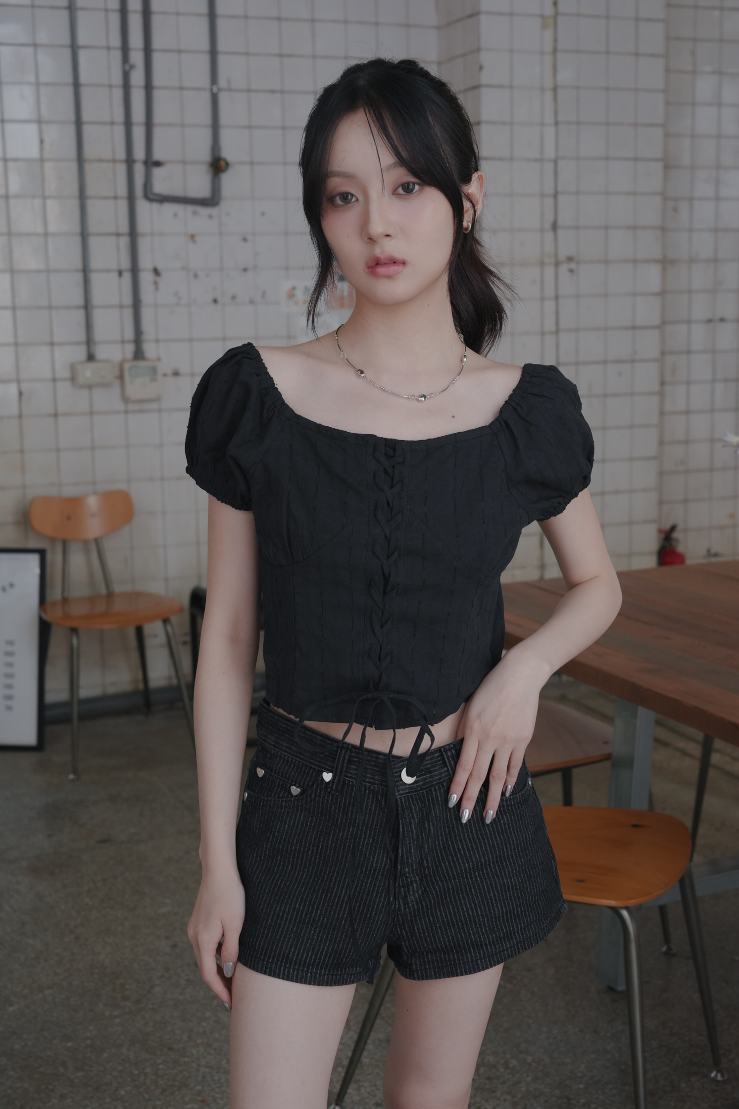 Corset-Inspired Blouse #上衣