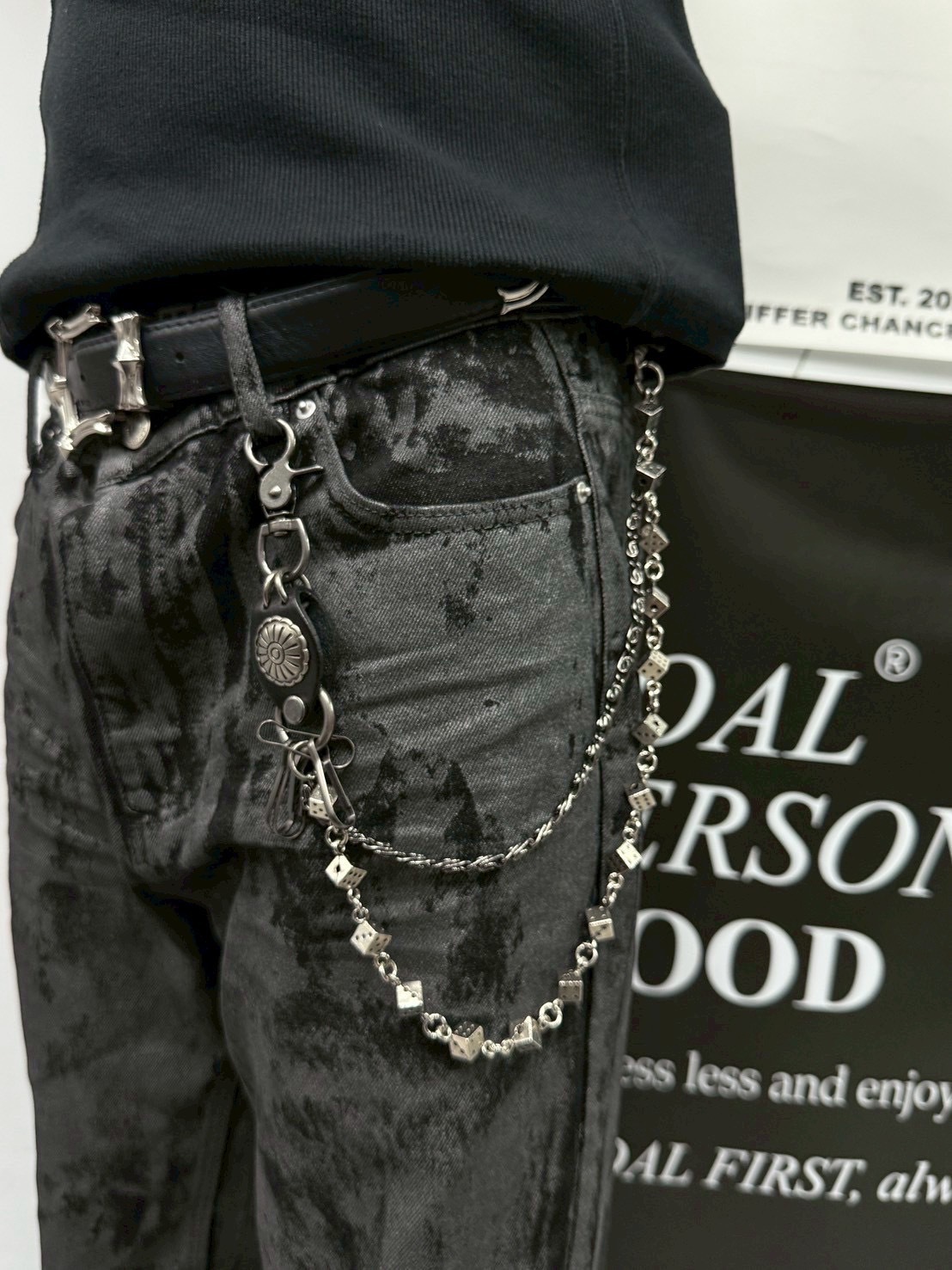 (GOAL) 美式雕花骰子雙層 褲鍊