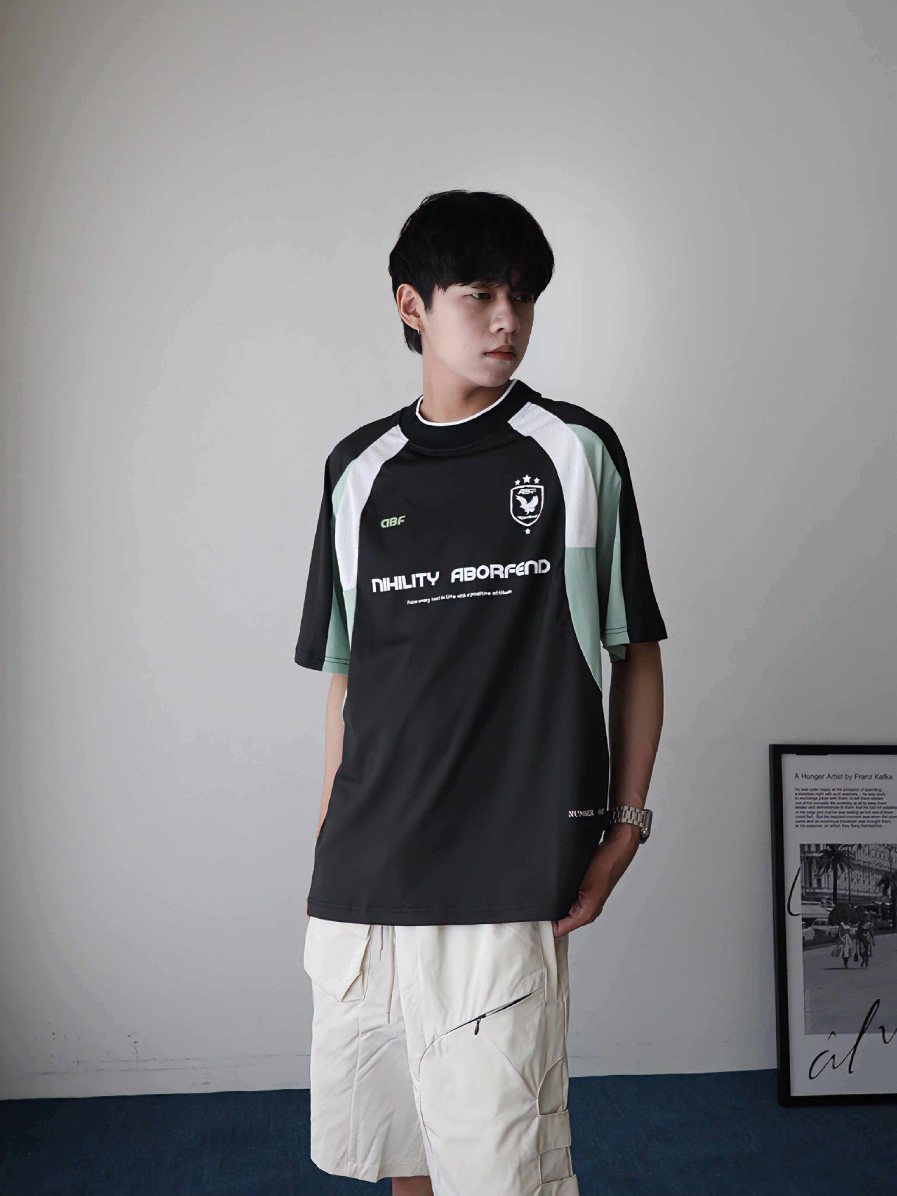 （現貨）190G NIHILITY ABORFEND 異材質拼接 球衣 短T A190