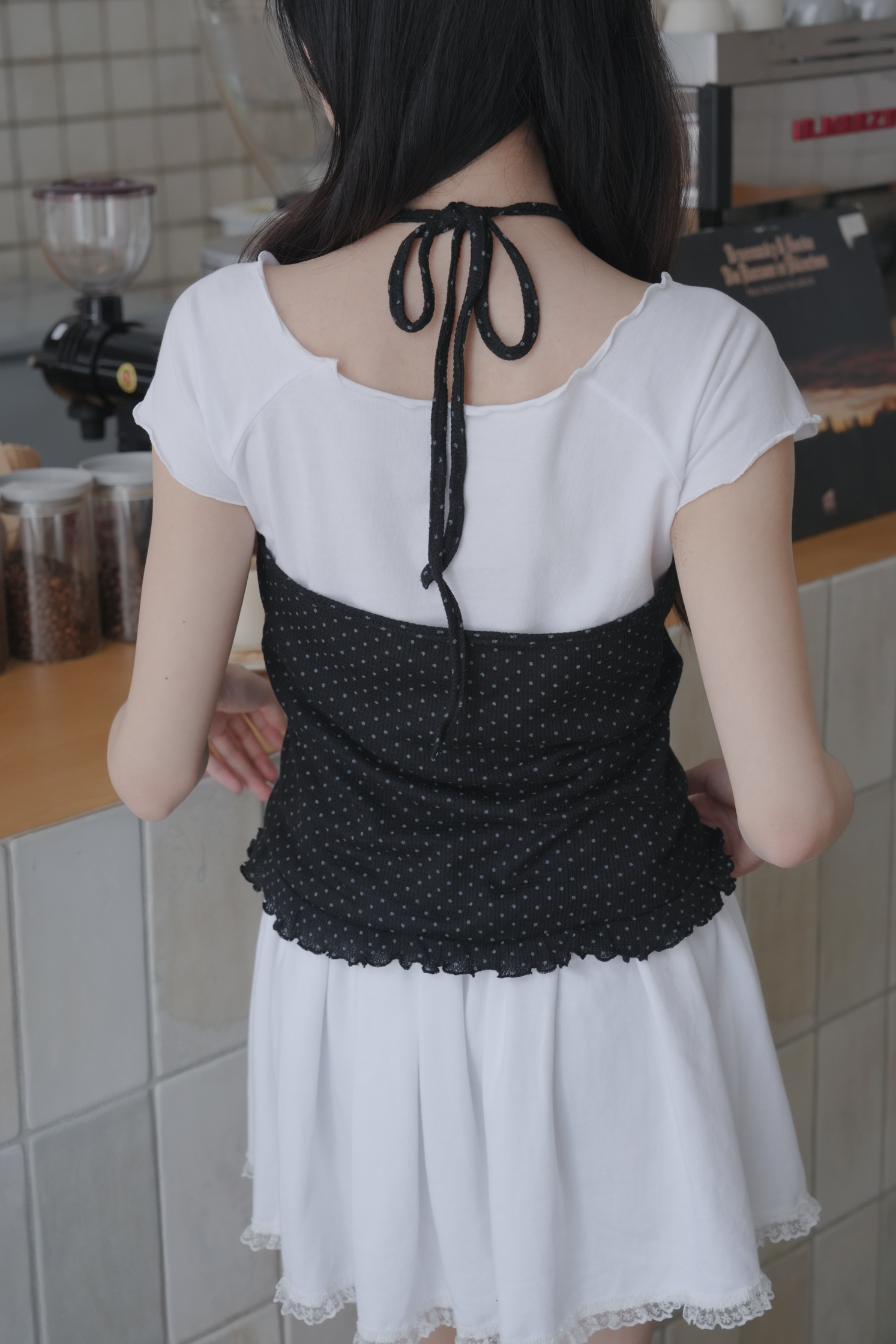 Dotted Ruffle Camisole #背心
