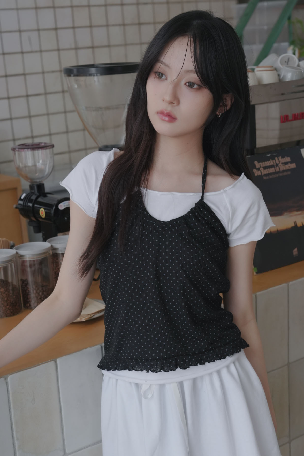 Dotted Ruffle Camisole #背心