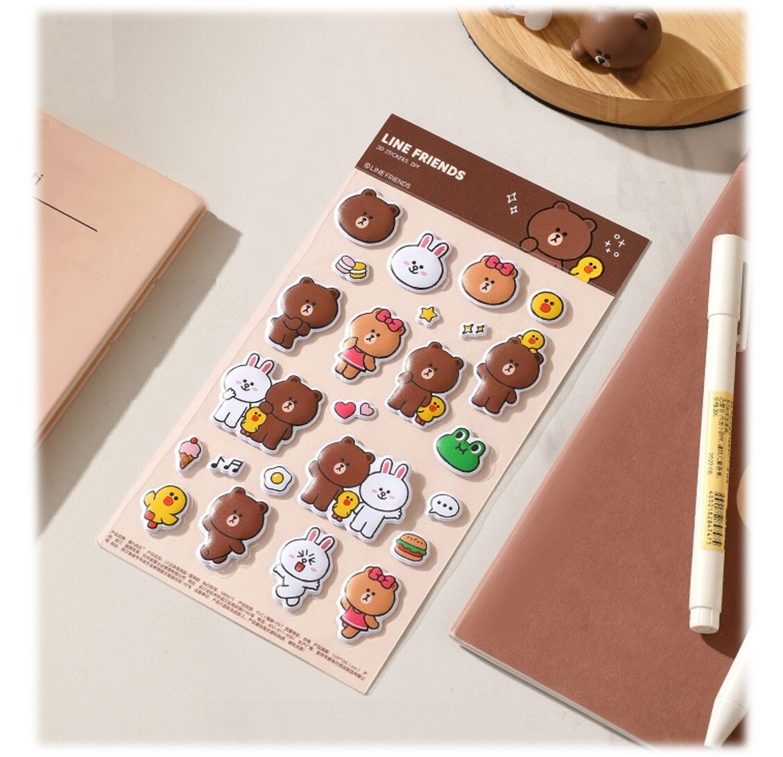 LINE FRIENDS| 立體泡泡貼紙套裝