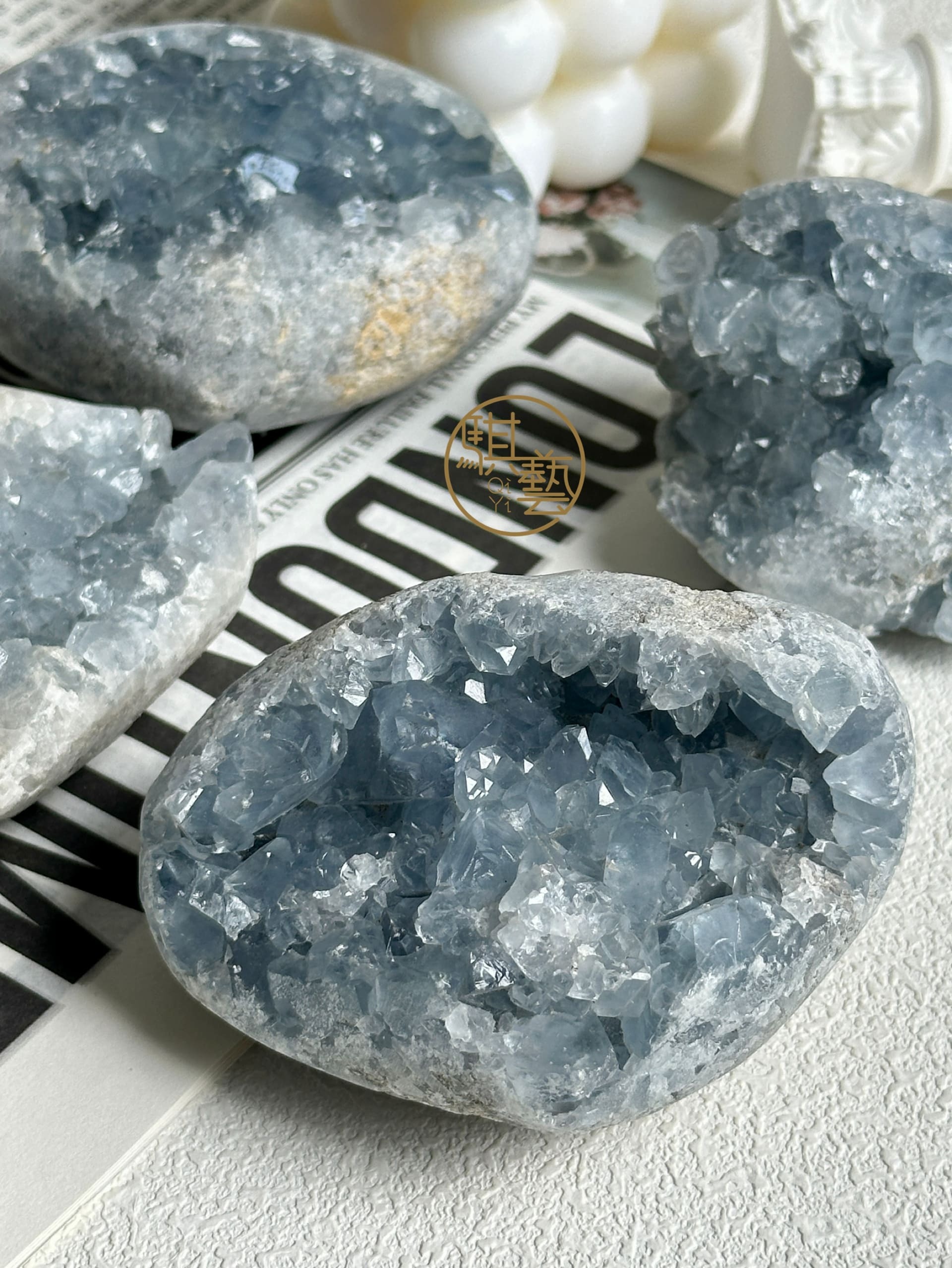 天青石原礦｜淨化心靈與連結天使能量的高頻水晶