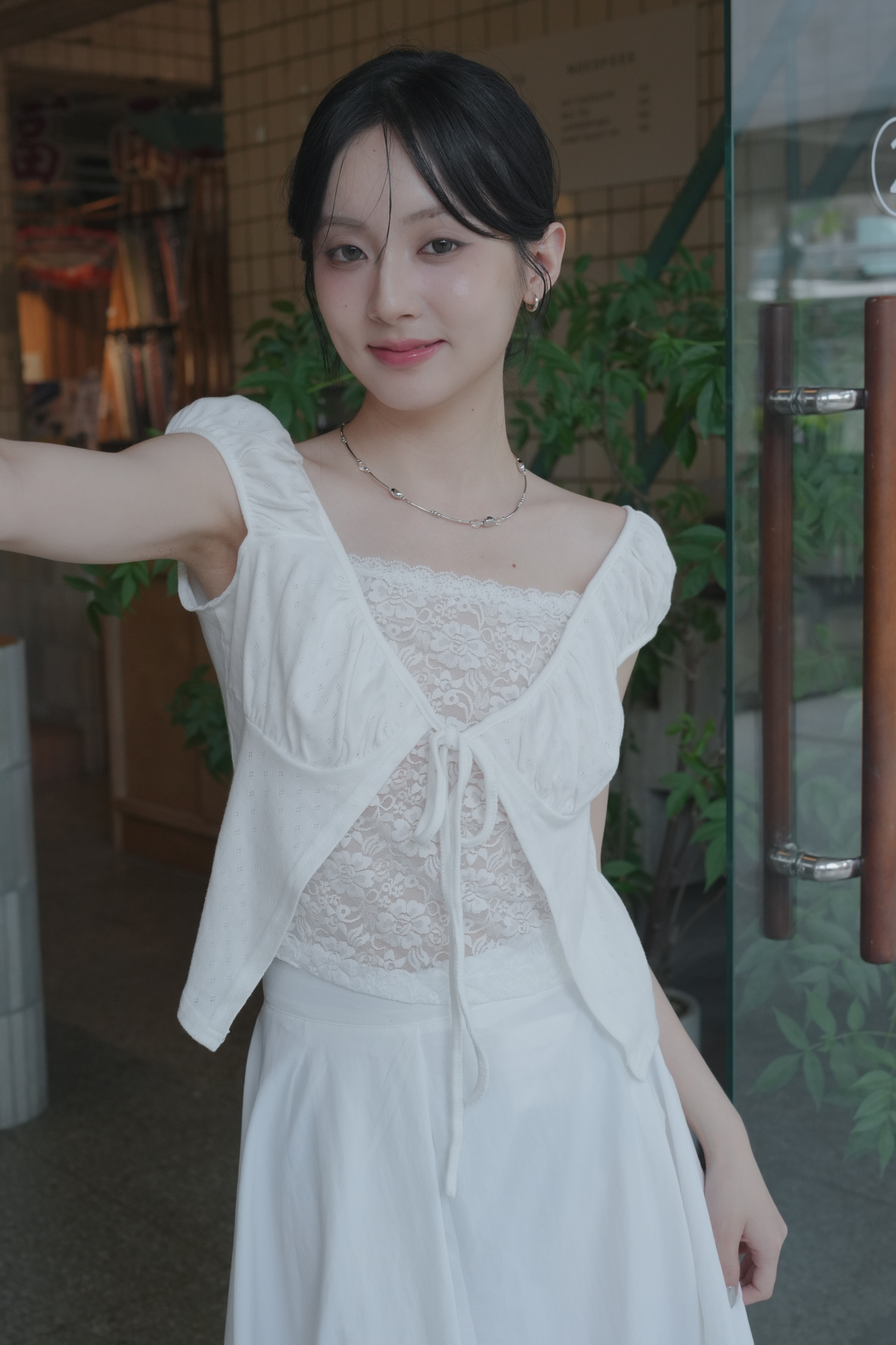 Eyelet Flowers Cardigan #上衣