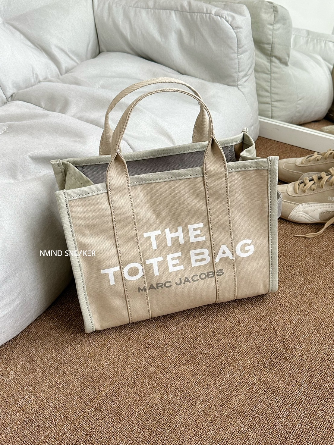 <快速出貨✨> MARC JACOBS 帆布托特包 薄荷奶茶