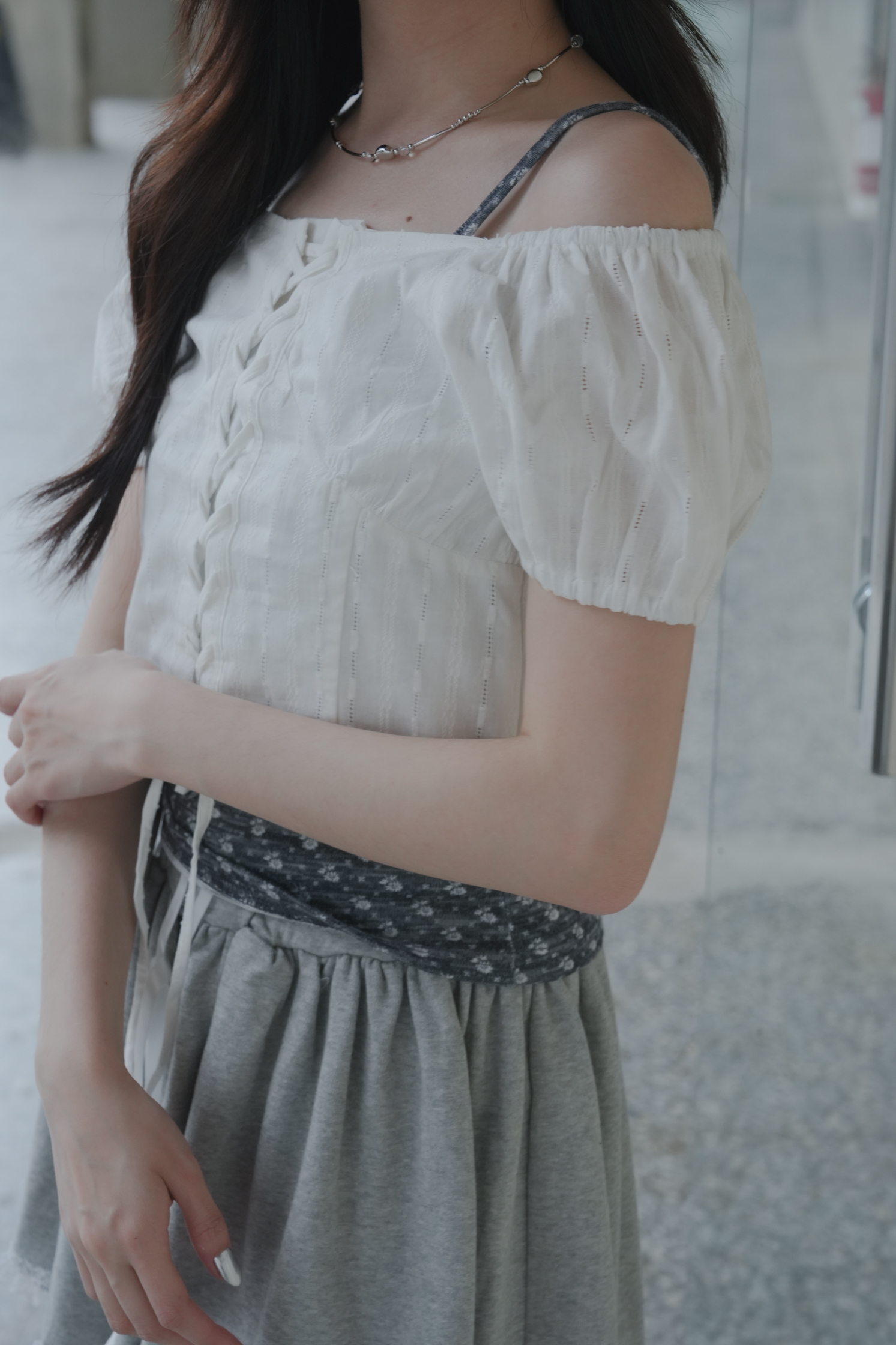 Flower Print Sleeveless Tee #背心