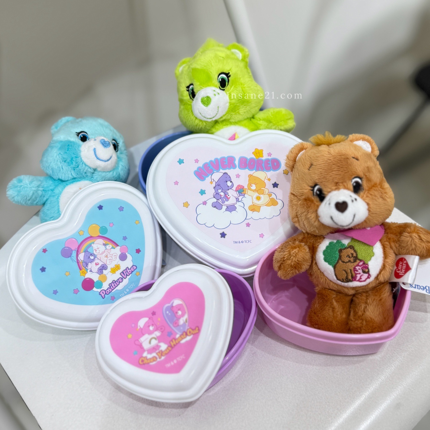 CARE BEARS 彩虹熊 愛心造型 三層 便當盒 環保碗 餐具 代購