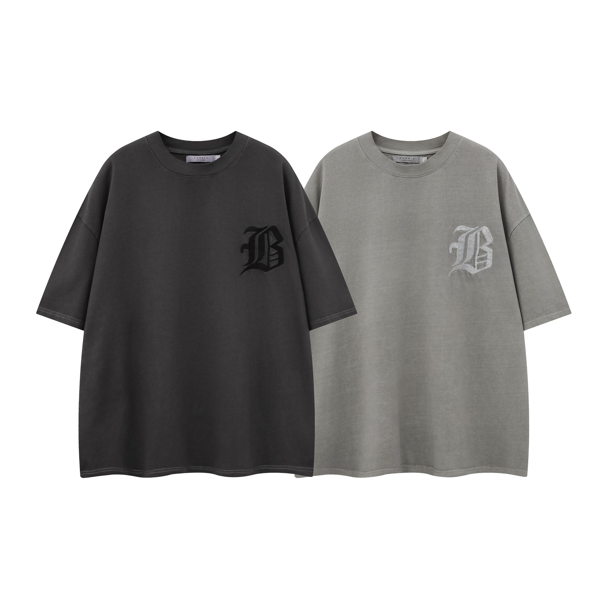 《S.V》BOXY水洗歌德字短T