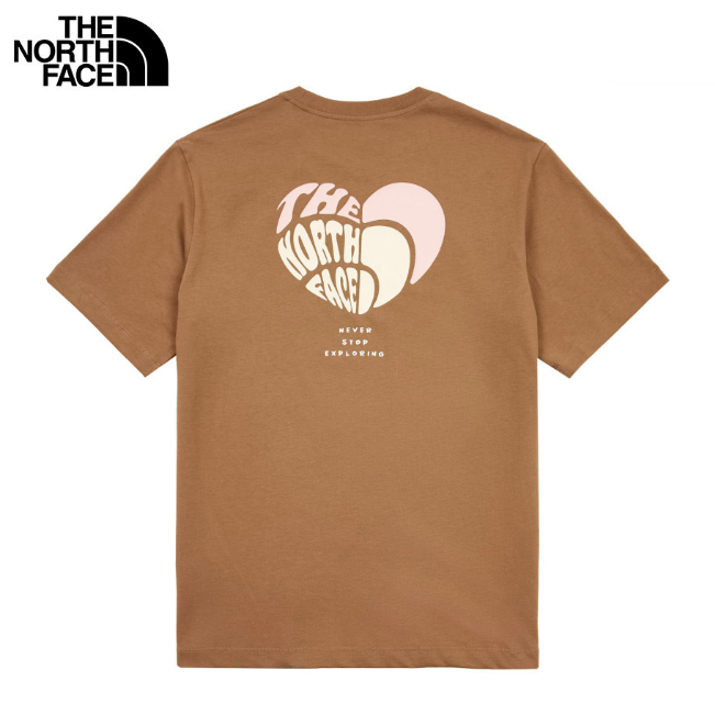 The North Face 北面 男女 短袖上衣 情人節款 愛心 咖啡色 U RLX VDAY S/S TEE GRAPHIC - AP  JUN25