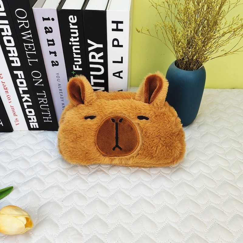 《06082》卡皮巴拉毛絨絨化妝包