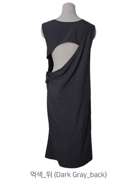 保證不長背痘的綁帶罩衫/2色均碼/灰