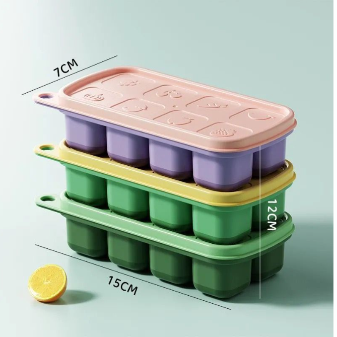 预购大容量冰格 食品级别 容易脱模 宝宝辅食储存盒 一套3个