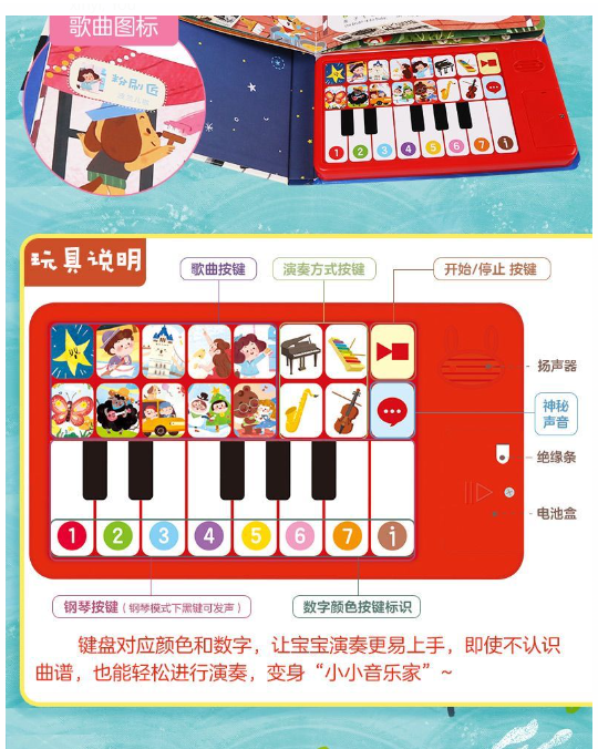 预购 发声书 弹钢琴学唱歌 10首歌