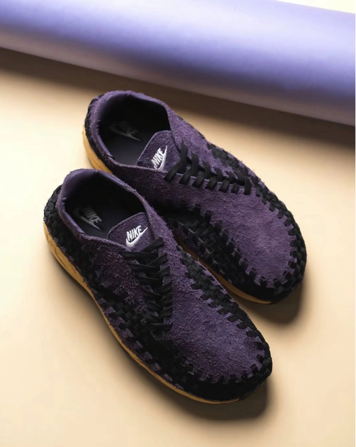 Nike Air Footscape Woven 紫色 編織鞋 復古慢跑鞋 防滑耐磨 低幫運動鞋 男女同款 潮流生活休閒鞋 街頭穿搭 Jun25