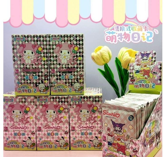 预购三丽鸥 厚卡 收藏卡 一盒30包