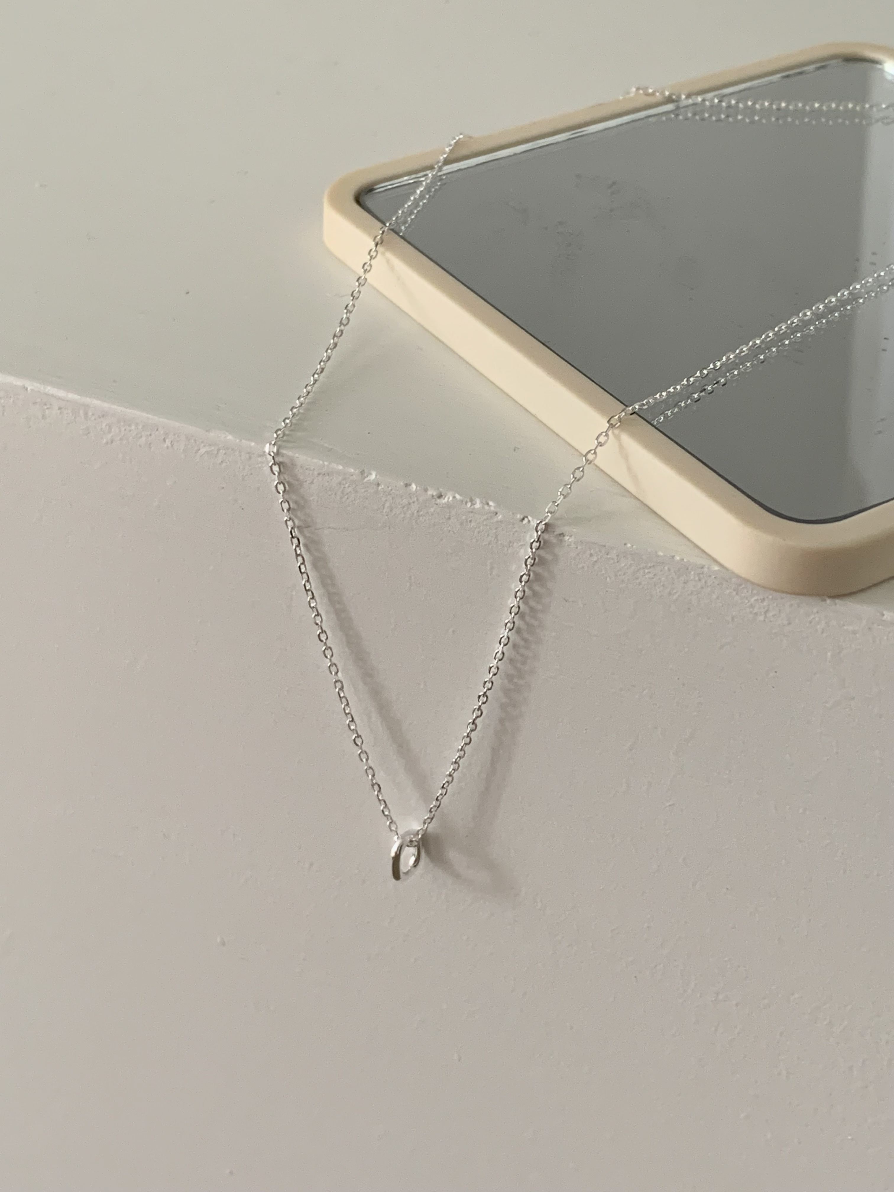 自訂款 方圓環空心項鍊