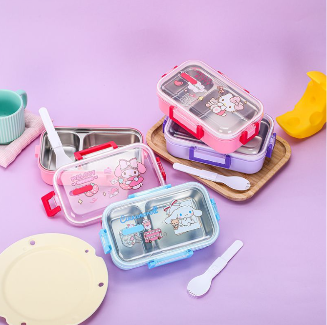 三丽欧 儿童不锈钢分隔餐盒  家用盘子