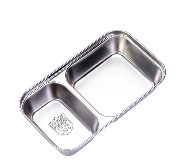 三丽欧 儿童不锈钢分隔餐盒  家用盘子