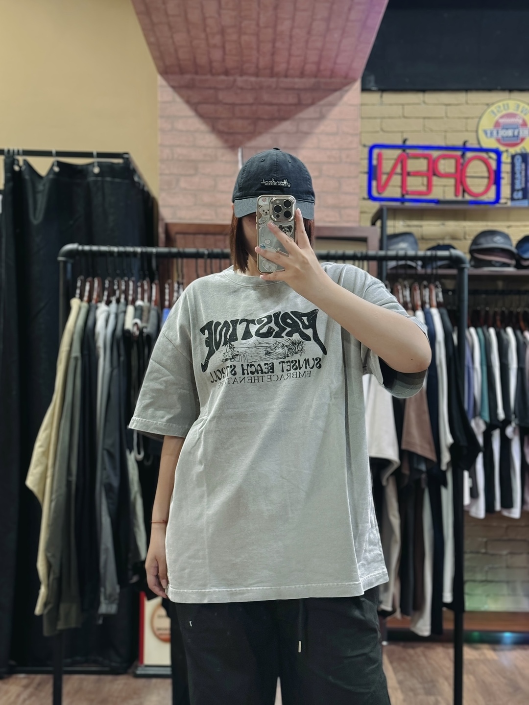 PRISTINE夕陽漫步水洗TEE