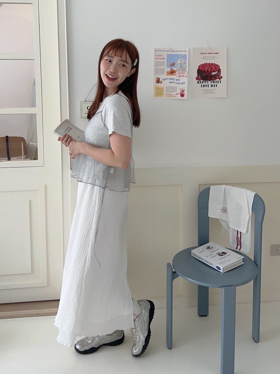 泡泡棉雙層半身裙 小隻女友善 2colors