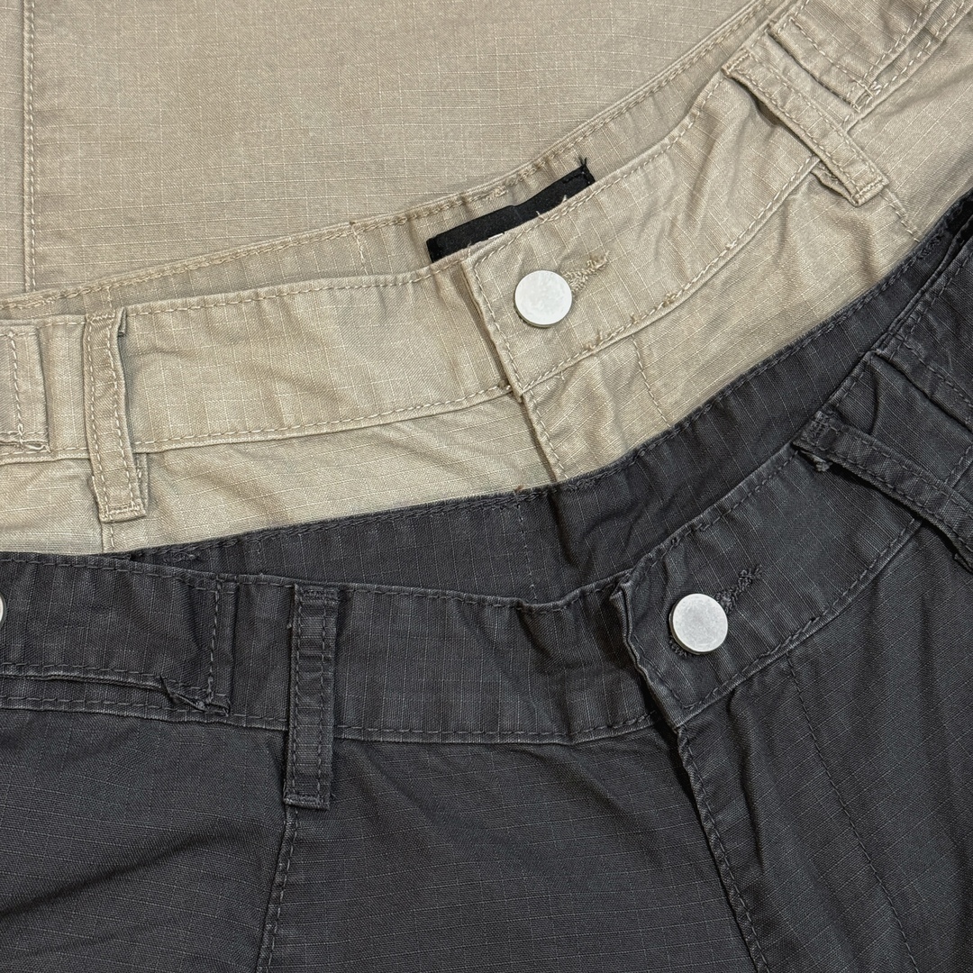 側腰扣工裝七分短褲