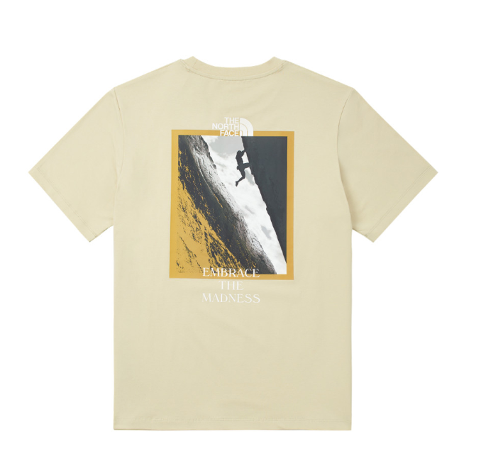The North Face 北面 男款 白色 吸濕排汗短袖T恤 CLIMB I | 登山健行 快乾運動圖案上衣 Outdoor Graphic Tee JUN25