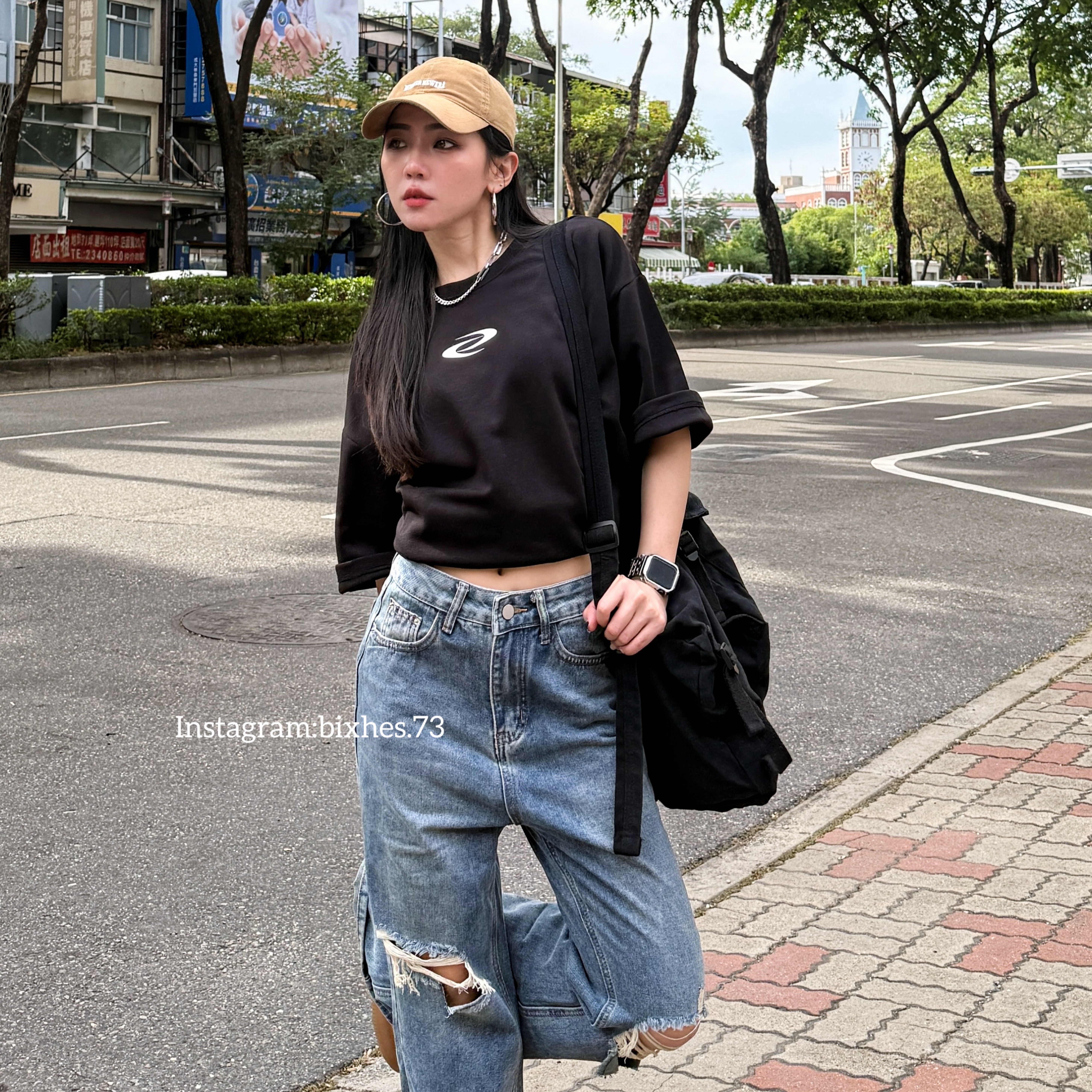 街頭多袋休閒大容量帆布包(M00051)