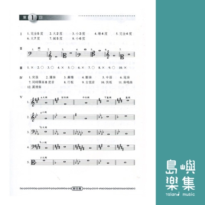 資優100樂理常識頭腦體操【解答篇】