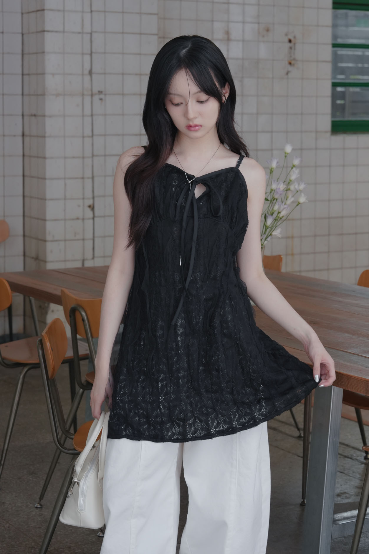 Ruffle Lace Dress #洋裝
