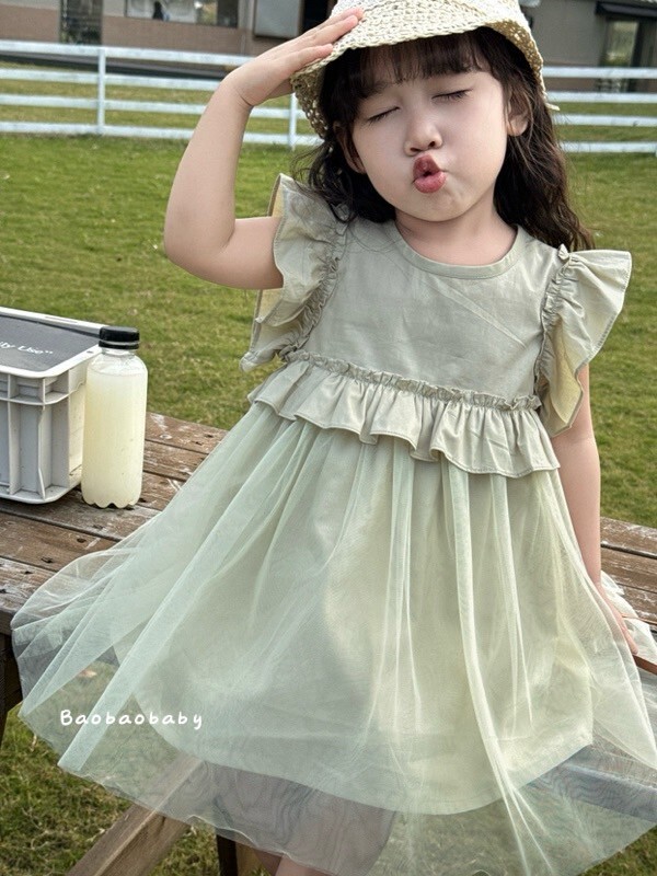 抹茶雲霧紗紗裙