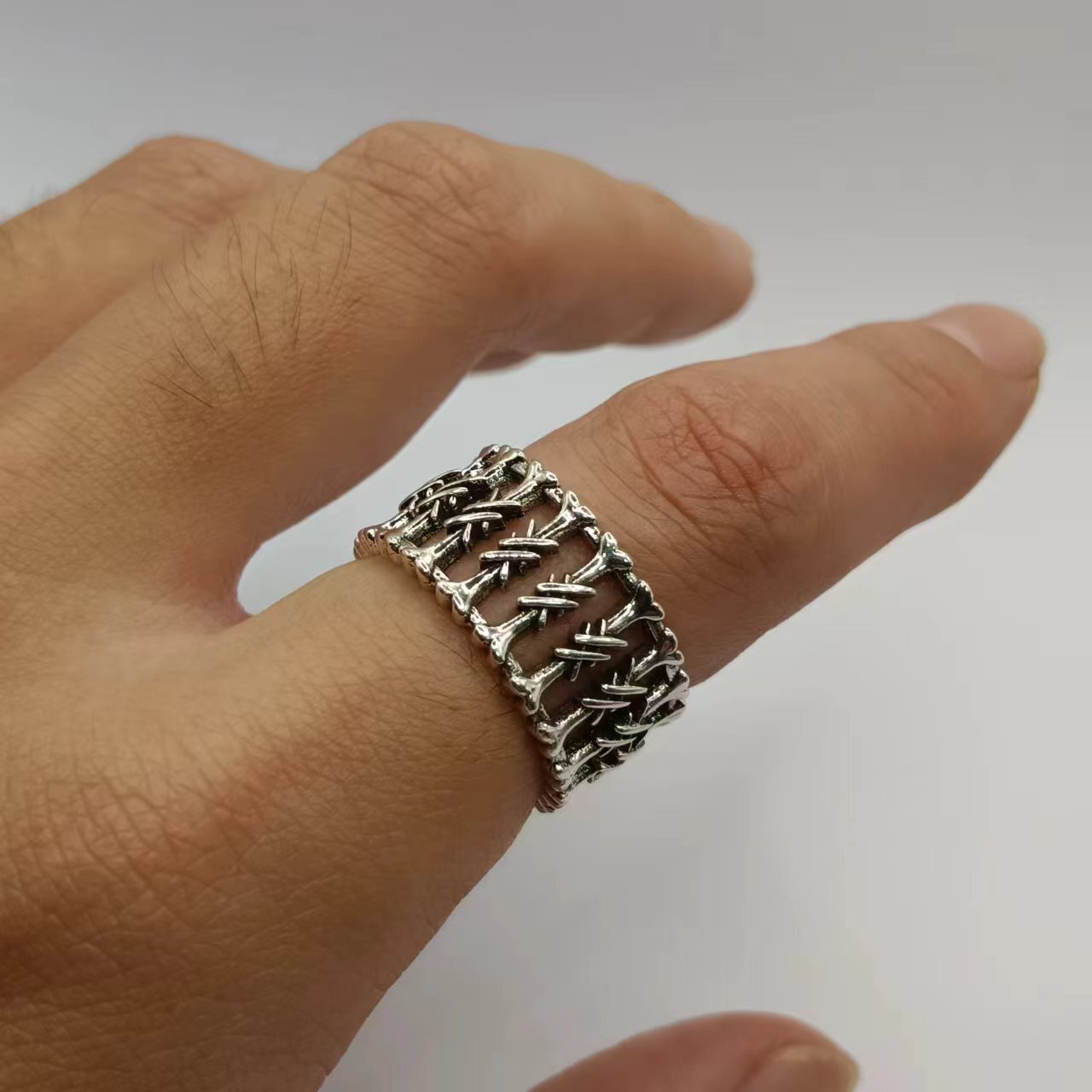 【ACTG016】交叉骨節結構開口設計戒指