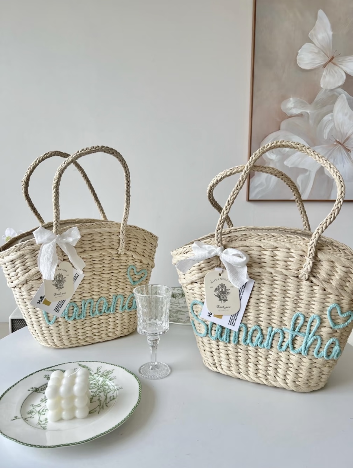 𝐊𝐫.𝐈𝐀𝐌 x 𝐓𝐡𝐚𝐢𝐥𝐚𝐧𝐝 𝐇𝐚𝐧𝐝𝐦𝐚𝐝𝐞 繡字草編織奈莉袋