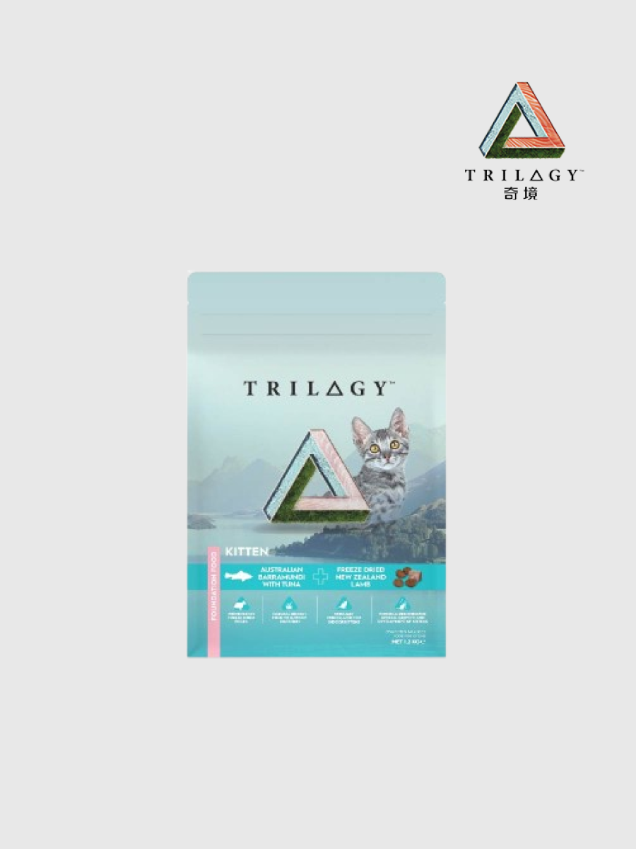 【奇境 TRILOGY】無穀凍乾幼貓糧 澳洲尖吻鱸&鮪魚 + 紐西蘭羊肺凍乾