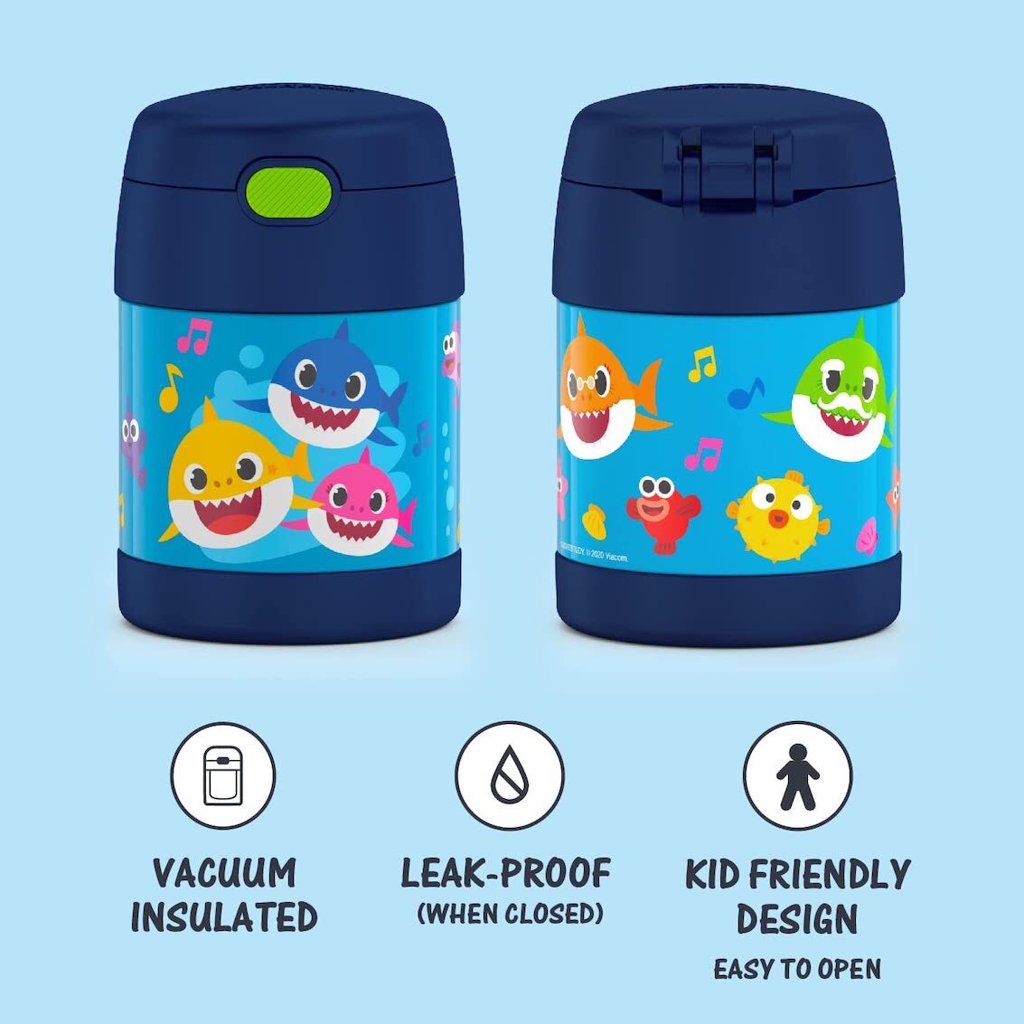 美國 Thermos Baby Shark 不鏽鋼真空兒童保溫食物壺