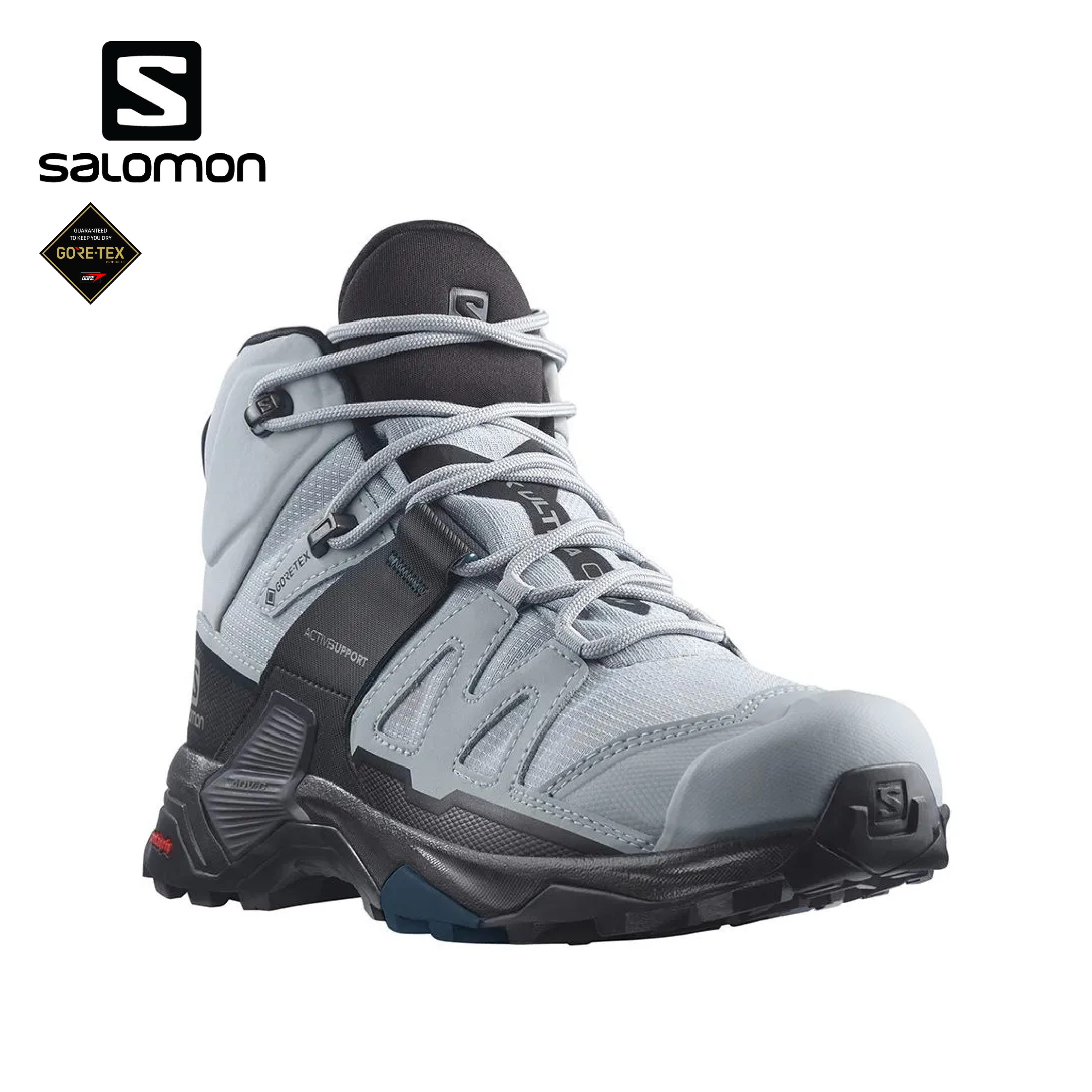 Salomon 法國 X ULTRA4 GTX 寬楦中筒登山鞋  女款 (灰色) 33SL416872