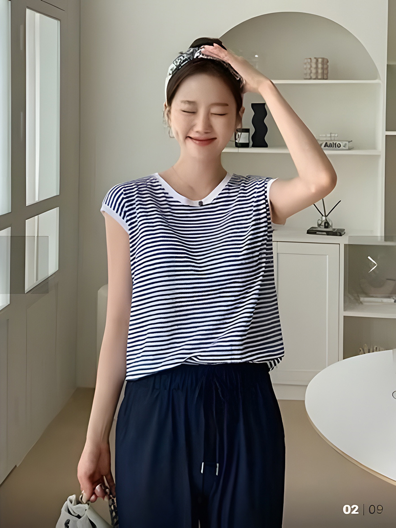 甜美與率性兼具｜正韓條紋T讓妳輕鬆有型
