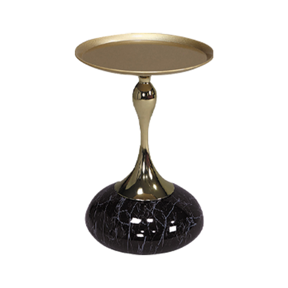 瑪娜1.3尺造型金屬圓形小茶几/圓几/邊几/邊桌/洽談桌(三色可選)