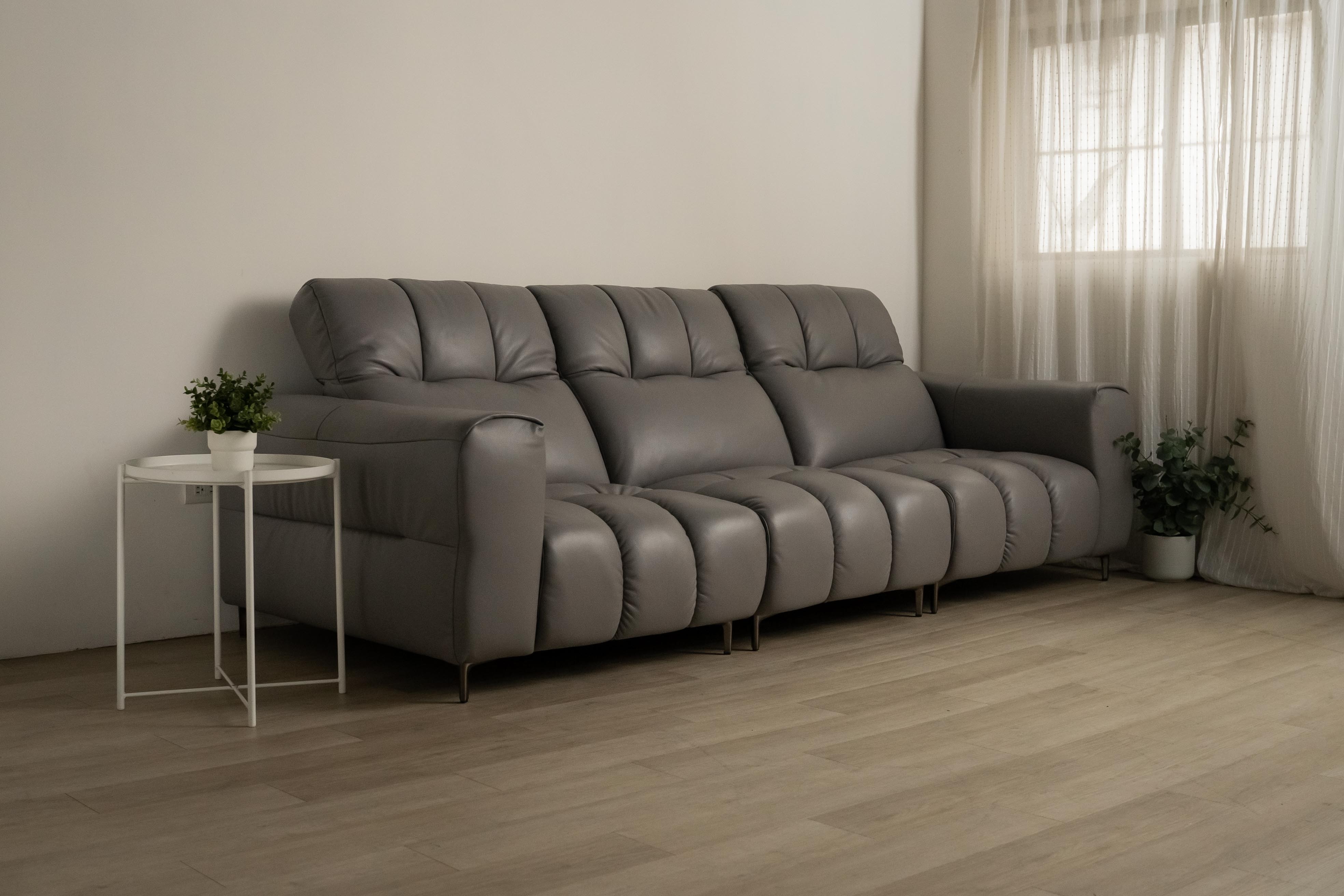 巴洛克牛皮沙發(可調式靠背)