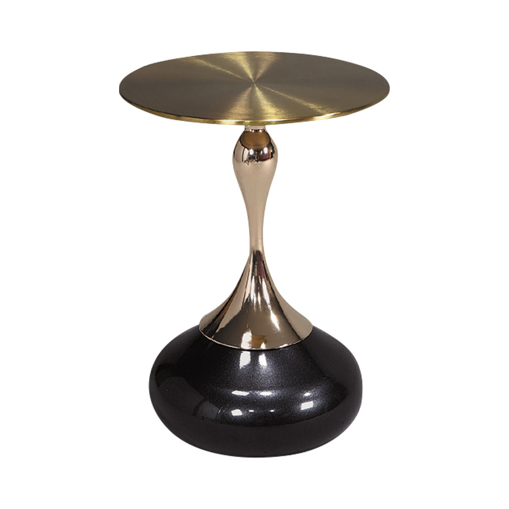 溫夫1.3尺造型金屬圓形小茶几/圓几/邊几/邊桌/洽談桌(兩色可選)