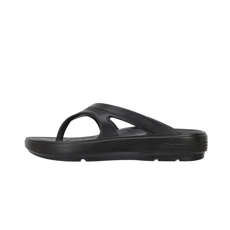 MIZUNO Quiet Slip-Resistant Flip Flops Black 美津濃 人體工學 拖鞋 夾腳拖 黑 男女鞋 D1GE240201 [台灣現貨]