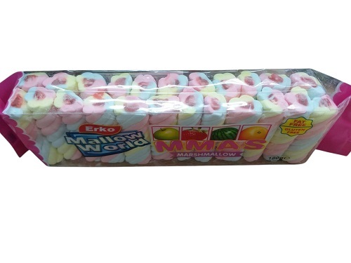 (Erko) Mallow World 扭紋彩虹橡皮夾心棉花糖 (180克/包)